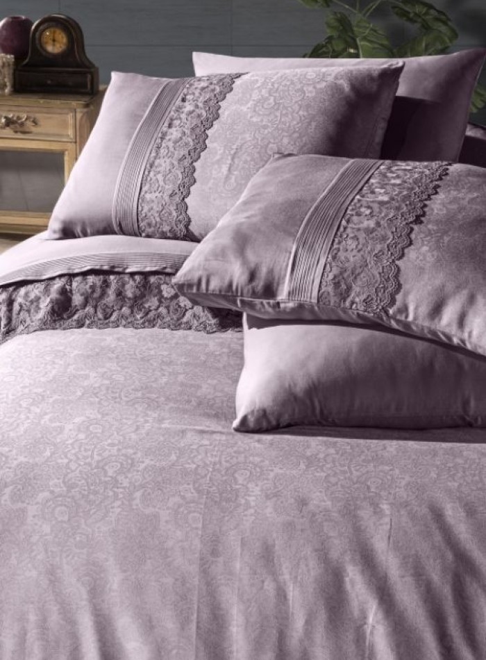 First choice Florenza lilac vip сатин постельное белье евро 200х220 — изображение 2