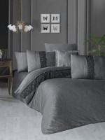 First choice Florenza smoke vip сатин постельное белье евро 200х220