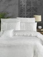 First choice Florenza white vip сатин постельное белье евро 200х220