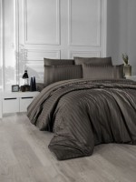 First choice New trend Brown delux сатин постельное белье евро 200х220