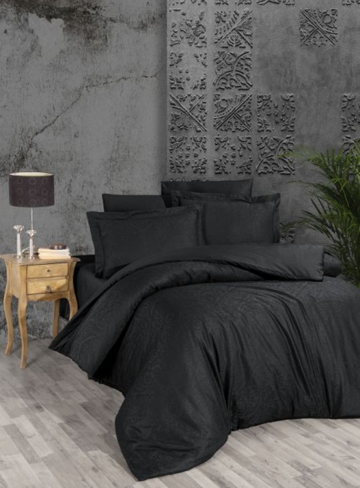 First choice Siray Black постільна білизна сатин-жакард сімейний 160х220 (2) - Зображення 2