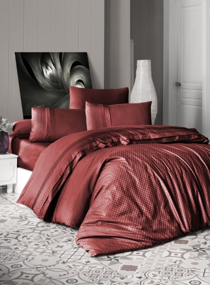 First choice Square style Cinnamon delux сатин постельное белье евро 200х220 — изображение 2