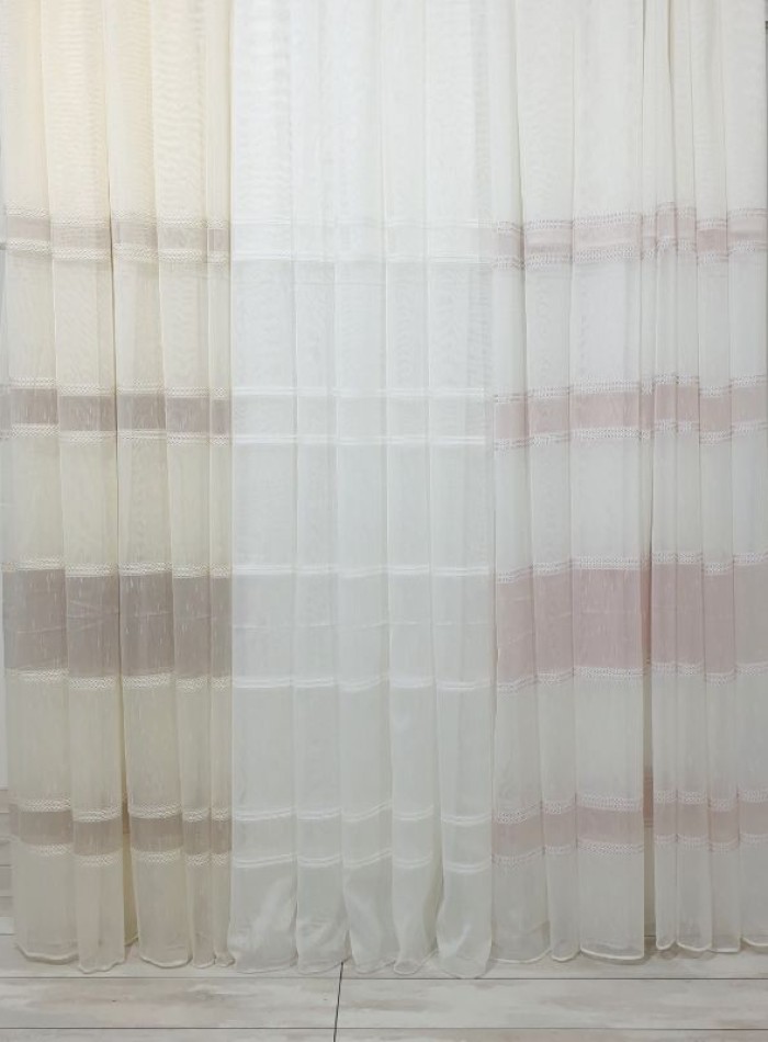 Тюль лён с плетением Linen белый — изображение 8