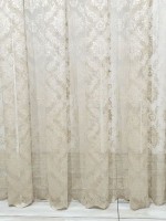 Тюль грек-сетка с жаккардовым узором Jacquard бежевый