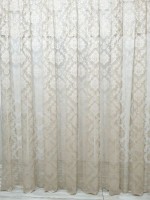 Тюль грек-сетка с жаккардовым узором Jacquard бежевый — изображение 3