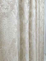 Тюль грек-сетка с жаккардовым узором Jacquard бежевый — изображение 5