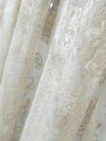 Тюль грек-сетка с жаккардовым узором Jacquard бежевый — изображение 6