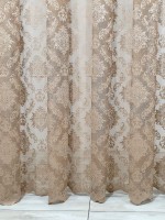 Тюль грек-сетка с жаккардовым узором Jacquard кофейный