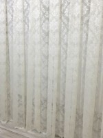 Тюль грек-сетка с жаккардовым узором Jacquard кремовый — изображение 2
