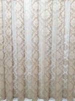 Тюль грек-сетка с жаккардовым узором Jacquard кофейный — изображение 3