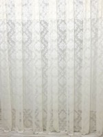 Тюль грек-сетка с жаккардовым узором Jacquard кремовый — изображение 3