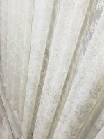 Тюль грек-сетка с жаккардовым узором Jacquard кремовый — изображение 4