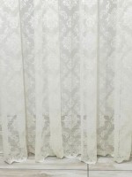 Тюль грек-сетка с жаккардовым узором Jacquard кремовый