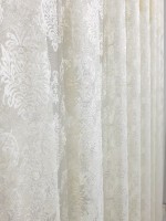 Тюль грек-сетка с жаккардовым узором Jacquard кремовый — изображение 7