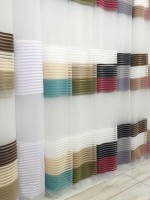 Тюль фатин белый c тонкими полосками Thin strips — изображение 7