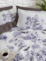 Постільна білизна First choice Luanda Brown 3D Satin евро 200х220 - Зображення 2