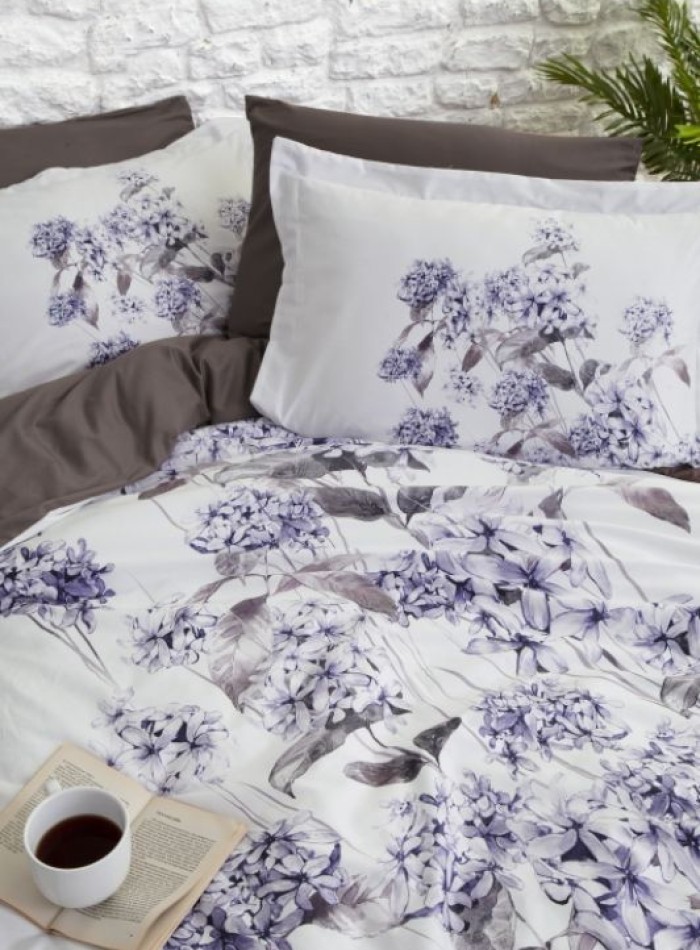 Постільна білизна First choice Luanda Brown 3D Satin евро 200х220 - Зображення 2