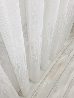 Тюль з візерунком грек-сітка Scheme білий - Зображення 4