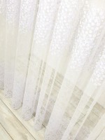 Тюль фатин з візерунком Bluebottles білий з блиском - Зображення 4