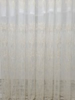 Тюль фатин с узором Pereplet1 бежевый — изображение 3
