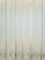 Тюль фатин з візерунком Periwinkle кремовий з блиском - Зображення 3