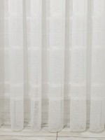 Тюль лён с плетением Linen белый