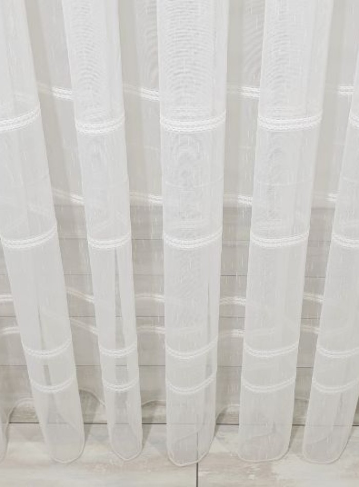 Тюль лён с плетением Linen белый — изображение 5