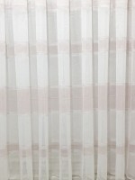 Тюль льон Linen з плетінням крем+пудра - Зображення 3