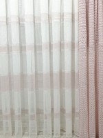Тюль льон Linen з плетінням крем+пудра - Зображення 8