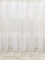 Тюль фатин белый c тонкими полосками Thin strips