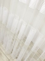 Тюль фатин белый c тонкими полосками Thin strips — изображение 4