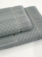 Махровое полотенце для лица Cestepe lux Desa 50х90 зелёное Турция