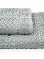 Махровое полотенце для лица Cestepe lux Desa 50х90 зелёное Турция — изображение 3