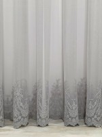 Тюль грек-сітка Bridalveil сірий з блиском