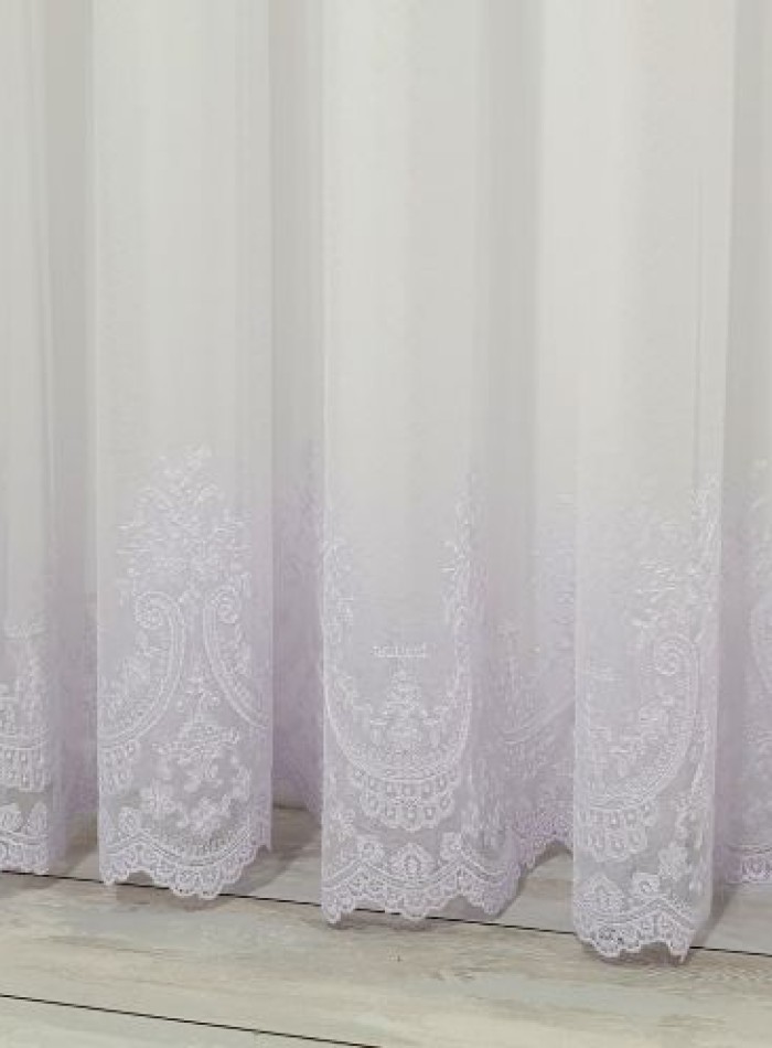 Тюль грек-сітка Bridalveil білий - Зображення 4
