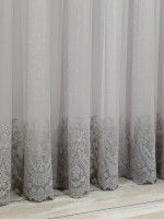 Тюль грек-сітка Bridalveil сірий з блиском - Зображення 5