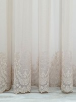 Тюль грек-сетка Bridalveil кофейный с блеском