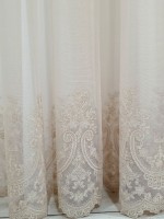 Тюль грек-сетка Bridalveil кофейный с блеском — изображение 4
