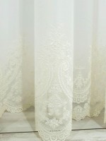 Тюль грек-сітка Bridalveil кремовий з блиском - Зображення 4