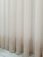 Тюль грек-сетка Bridalveil кофейный с блеском — изображение 5