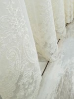 Тюль грек-сітка Bridalveil кремовий з блиском - Зображення 6