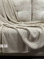 Diamond Silvia вязаный плед бежевый 220х240 Турция