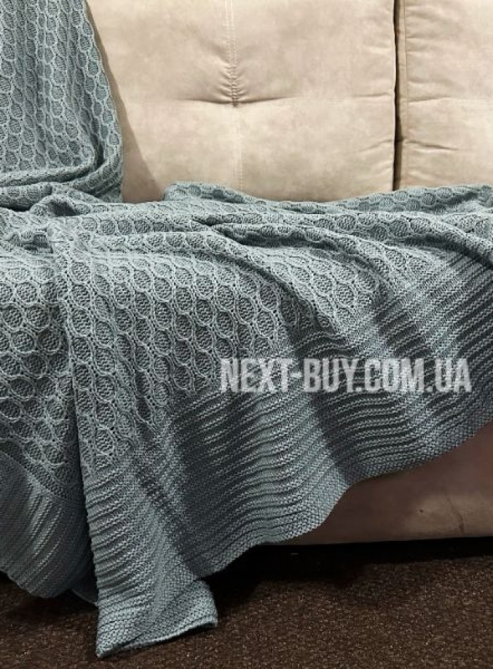 Diamond Silvia в'язаний плед зелений 220х240 Туреччина - Зображення 7