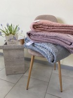 Diamond Emirgan вязаный плед с аппликацией сиреневый 220х240 Турция — изображение 7
