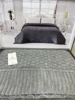 Diamond Silvia в'язаний плед сірий 220х240 Туреччина - Зображення 5