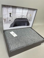 Diamond Silvia в'язаний плед сірий 220х240 Туреччина - Зображення 6
