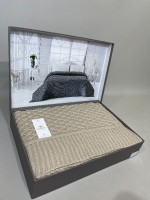 Diamond Silvia вязаный плед бежевый 220х240 Турция — изображение 4