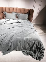 Diamond Emirgan вязаный плед с аппликацией зелёный 220х240 Турция — изображение 2