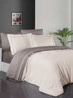 First choice Serenity Ivory & Mink delux сатин постільна білизна евро 200х220