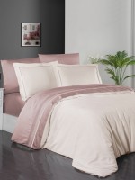 First choice Serenity Ivory & Powder delux сатин постільна білизна евро 200х220